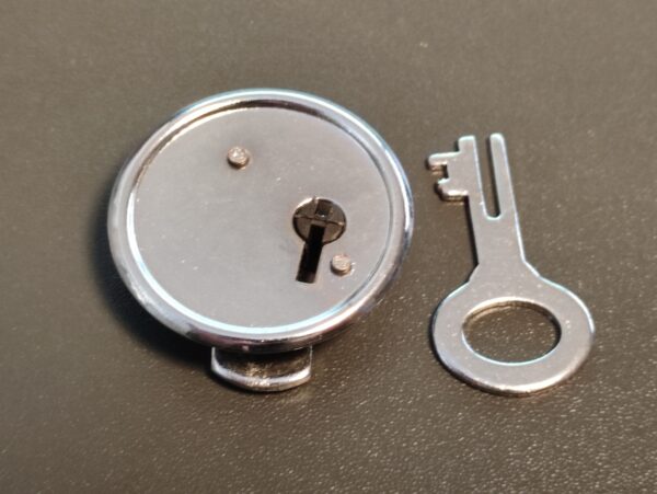 Metall Spardosenschloss mit Schlüssel für Spardosen mit 35-38mm Durchmesser