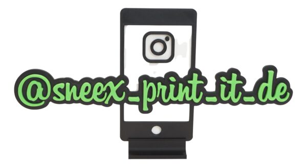 Personalisierter Instagram Aufsteller mit Farbauswahl