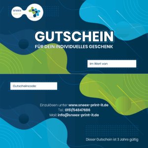 Geschenkgutschein, der per E-Mail zugestellt wird. Ein perfektes, flexibles Geschenk für jeden Anlass.