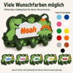 Farbauswahl für Namen beim Dino-Kleiderhaken